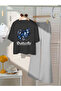 Children's Blue Butterflies Printed T-Shirt Spanish Leg Tracksuit Set