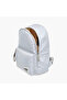 Monogram Print Backpack with Adjustable Straps and Zip Closure - 14x33x42 cm - 7