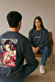 Lenithra Demon Slayer Nezuko Kamado Anime Back Printed Unisex Oversize Smoked Sweatshirt