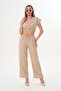 Women's Buttoned Crop Trousers Two-Piece Set 260012 - 2