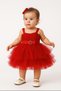 Baby Girl-Child Strap Lined Zipper Closure Back Elastic Layered Tulle Evening Dress - 2