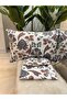 Patterned Single 100% Cotton Elasticless Sheet and Pillowcase Set - 3
