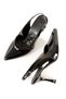 Suel Black Patent Leather Transparent Low-Cut Stiletto Thin Heeled Evening Dress Shoes