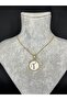 Letter t Gold Steel Necklace