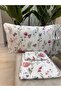 Patterned Single 100% Cotton Elasticless Sheet and Pillowcase Set - 4