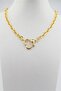 Women's 40 Cm Heart Model Lock Detailed Necklace - 4
