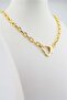 Women's 40 Cm Heart Model Lock Detailed Necklace