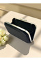 Black Color Glitter Satin Women's Evening Dress Bag Wedding Engagement Graduation - 4