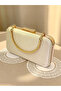 Skin Color Waterway Patterned Satin Women's Evening Dress Bag - 3