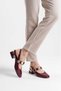 4 cm Heel Ballerina Shoes with Stylish Pearl Coin Buckle - 4