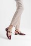 4 cm Heel Ballerina Shoes with Stylish Pearl Coin Buckle