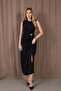 Women's Thick Strap Slit Linda Fabric Dress