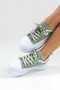 Mint Green Women's Casual Sneaker Shoes Sports High Sole with Linen and Color Options - 4