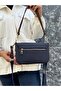 Justpolo Women's Two Navy Blue Straps Shoulder and Crossbody Bag - 2
