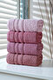 Lera 4-Piece 50x90 Towel Set Hand and Face Towel 100% Cotton