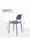 UL UT-C100 Stackable Plastic Chair – Durable PP, Space-Saving Design for Home & Office Use - 2