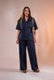 1222530 Large Size Snap Fastener Detailed 2-Piece Set Navy Blue - 2