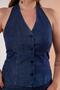 11225502 Women's Plus Size Vest Gipeli 2-Piece Set Navy Blue - 2