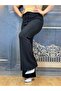 Spanish Women's Pants, Cloth, High Bell, Buttoned, Zipper, Casual, Black, High Quality - 4