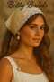 Betty Bands Cream Embroidery Patterned Summer Bandana – Tie-Up Model Triangle Lace-Up Form - 2