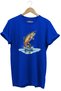Fishing Themed 100% Cotton Unisex Regular Fit T-Shirt with Spearfishing Trout Design