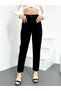 Twin Black Lycra High Waist Mom Jean Trousers - 2