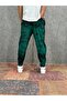 Elastic Waist Lycra Ribbed Fabric Baggy Trousers - 2