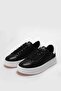 Women's Sneaker Shoes Black 100% Genuine Leather - 4
