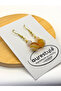 Handmade Natural Agate & Citrine Stone Women's Earrings - Dangle Gold Color Boho Style Casual Earrings - 2