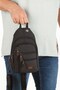 Men's Black Canvas Cross Chest and Shoulder Bag with Phone and Wallet Compartment New268