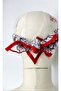 Betty Bands Colorful Flower Embroidered Red Edge Bandana – Tie-Up Model - 4
