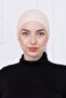 Snap-On Light Beige Bonnet Front Seamless Non-Slip Elastic Women's Hijab Practical Snap-On Underwear Bonnet - 3