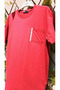 Cream Color Premium a Quality Round Neck Pocket Detail Crew Neck T-Shirt - 3