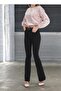 Helins Black Fadeless Lycra High Waist Spanish Leg Jeans