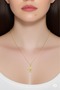 Steel Zircon Stone Star Model Gold Color Women's Necklace - 2