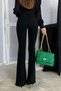 Celia Women's Black Lycra High Waist Spanish Leg Jeans - 3