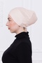 Snap-On Light Beige Bonnet Front Seamless Non-Slip Elastic Women's Hijab Practical Snap-On Underwear Bonnet - 5