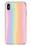 iPhone XS Max Compatible Rainbow Colorful Transparent Silicone Case