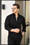 Slim Fit Lycra No Ironing Required Wash and Wear Cotton Pocketless Men's Shirt