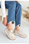 Orthopedic-Sole Everyday Soft Comfortable Women's Leather Lace-Up Laser Ballet Flats - 2