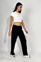 Women's Elastic Waist Ayrobin Tracksuit Pants Black - 3