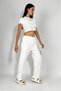 Women's Elastic Waist Ayrobin Tracksuit Trousers Ecru - 4