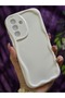 Samsung Galaxy A56 Compatible 3D Wave Edge White Phone Case - 4