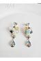 Evening Dress Crystal Flower Earrings 6 cm - 5