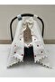 Cream Stroller Cover and Stroller Cushion Set of 2