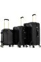 Eugenia Lightweight Spinner Wheel Suitcase with TSA Lock (BLACK/GOLD, 20-Inch)