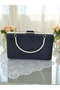 Black Color Waterway Pattern Satin Women's Evening Dress Bag Wedding Engagement Graduation - 4