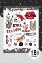 Rock Metal Sticker Set, Music Themed Sticker Set, 18 Pieces Rock Metal Stickers