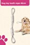 Dog Toy - Dental Health & Traction Lanyard, White Medium Large Breed Teeth Scratching