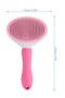 Automatic Cleaning Buttoned Pet Brush Cat Dog Hair Collector Comb (Pink) - 2